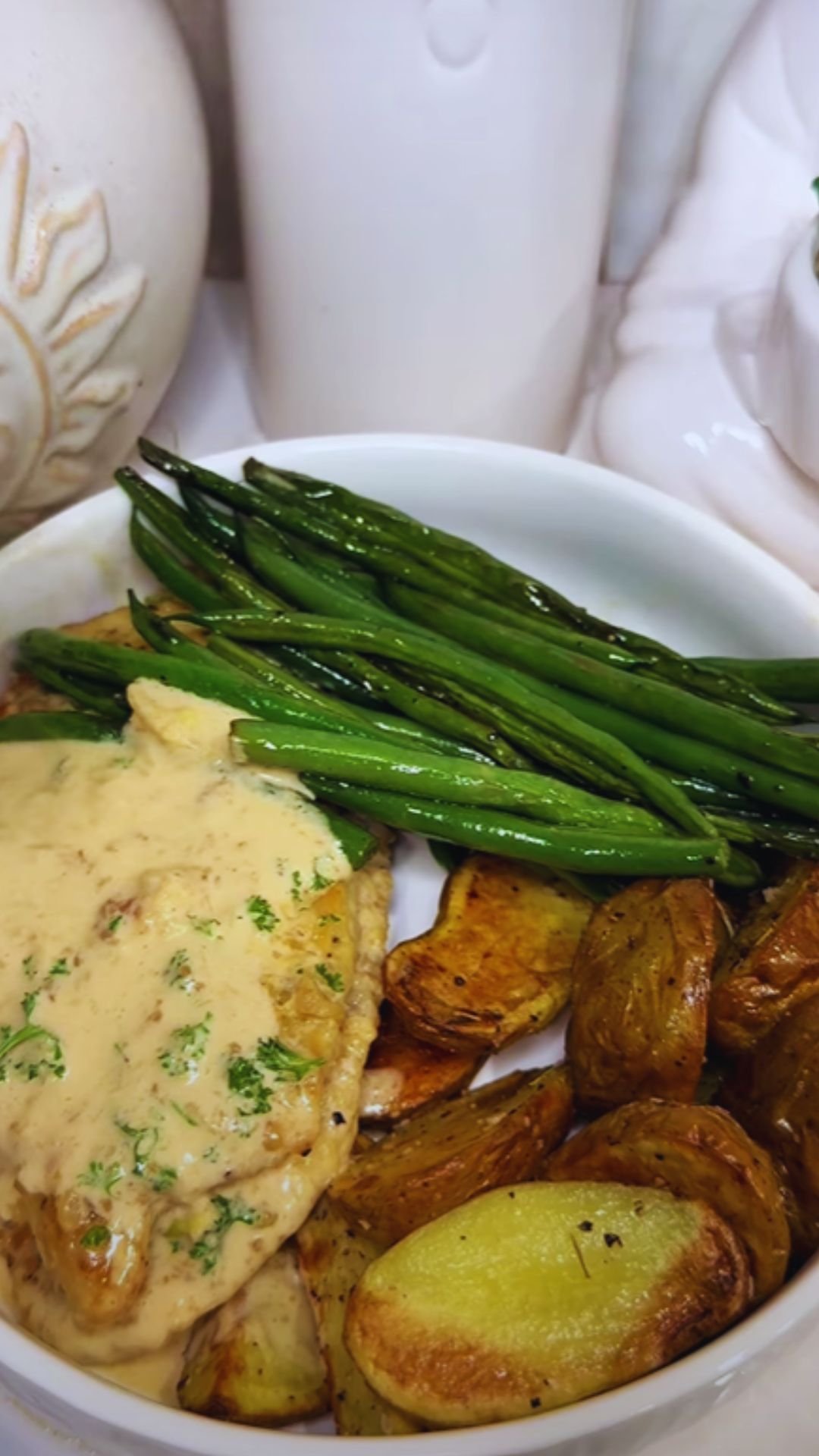 Rustic Roasted Garlic Chicken with Asiago Gravy